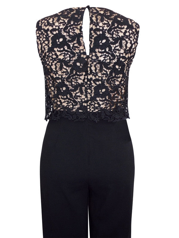 Z-Lace Layered Cullotte Jumpsuit-SOLD-SOLD-Daring Diva Australia