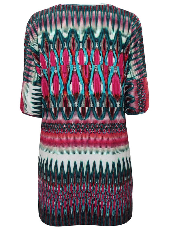 Z-Half Sleeve Printed Jersey Tunic-SOLD-SOLD-Daring Diva Australia