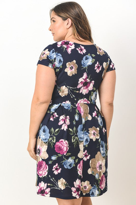 Liana Skater Floral Dress-SOLD-SOLD-22-Daring Diva Australia