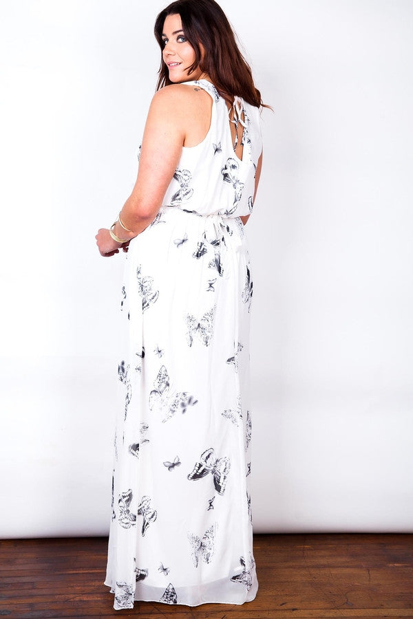 Z-Smokey Butterfly Maxi Dress-SOLD-SOLD-Daring Diva Australia