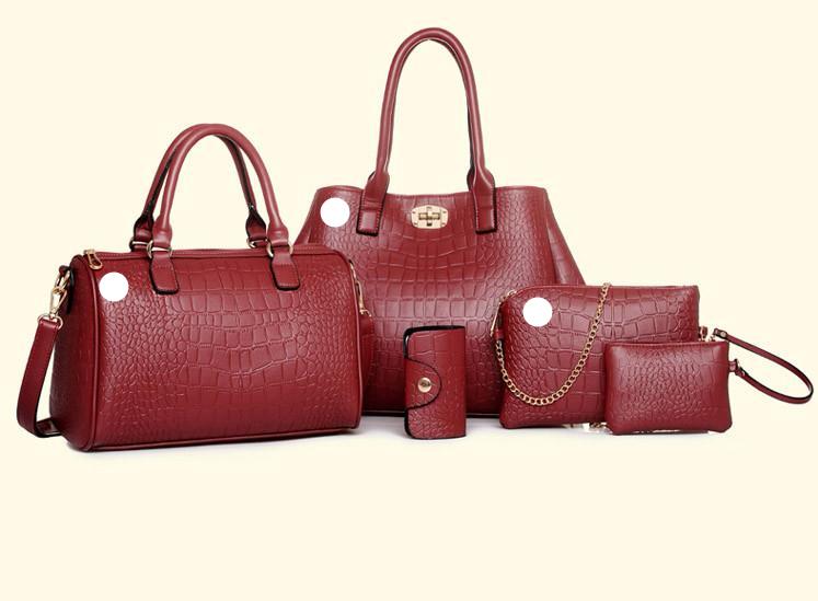 Alligator 3 Pc Handbag Set-SOLD-SOLD-3 Pc Set-Daring Diva Australia