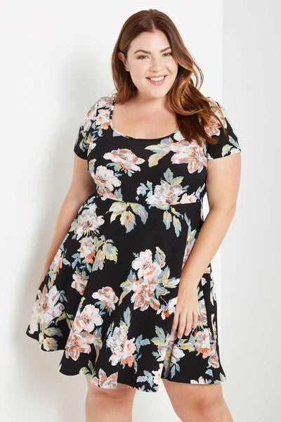 Z-The Sarah Floral Skater Dress-SOLD-SOLD-Daring Diva Australia