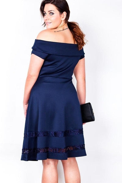 Z-Lace & Satin Flare Dress-SOLD-SOLD-Daring Diva Australia