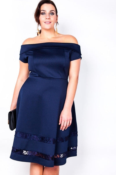 Z-Lace & Satin Flare Dress-SOLD-SOLD-Daring Diva Australia