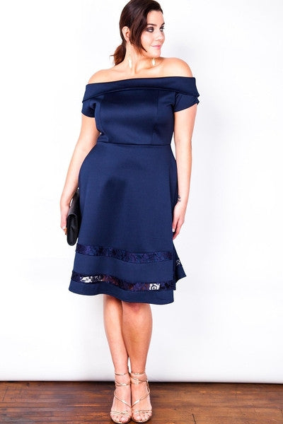 Z-Lace & Satin Flare Dress-SOLD-SOLD-Daring Diva Australia
