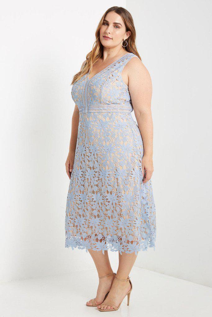 Deluxe Lace Midi Dress-Dresses-Daring Diva Australia-Daring Diva Australia