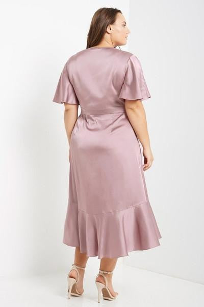 Z-Midnight Rendezvous Wrap Dress Pink-SOLD-SOLD-Daring Diva Australia