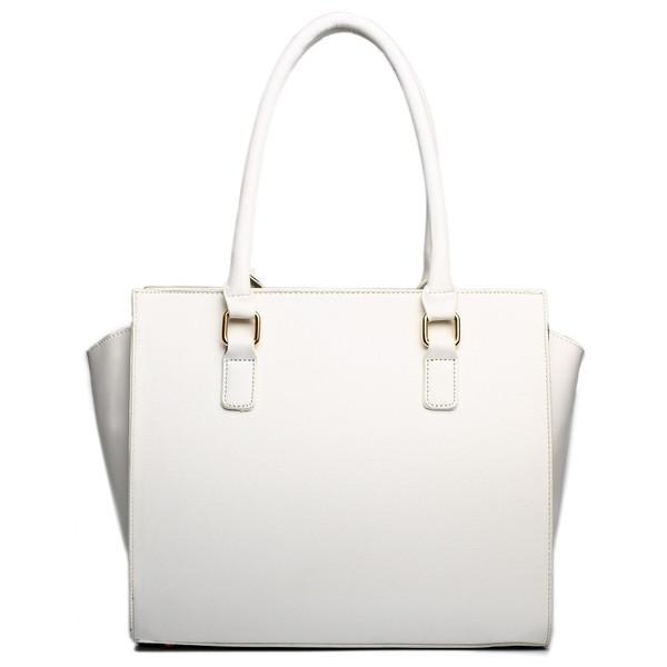 CONTRAST SNAKESKIN HANDBAG WHITE/BROWN-SOLD-SOLD-Daring Diva Australia