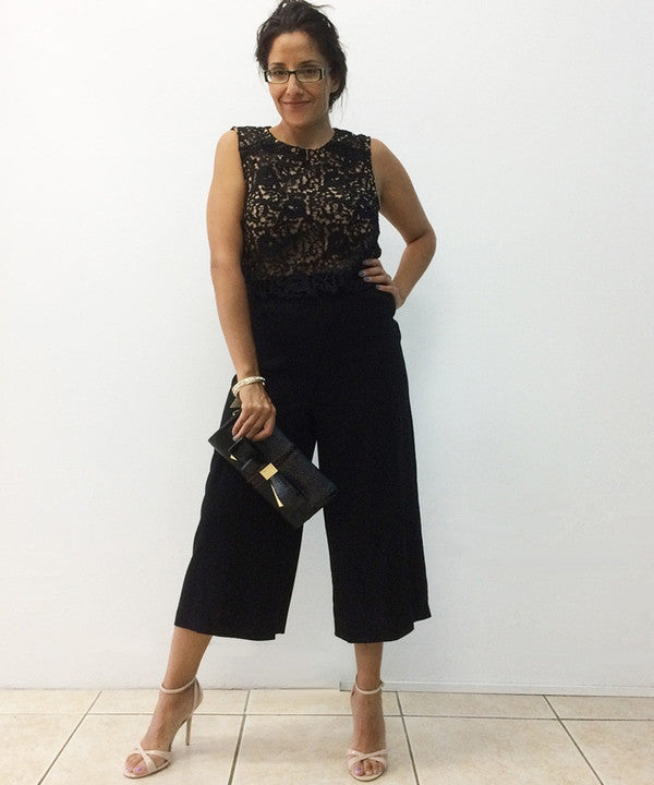 Z-Lace Layered Cullotte Jumpsuit-SOLD-SOLD-Daring Diva Australia