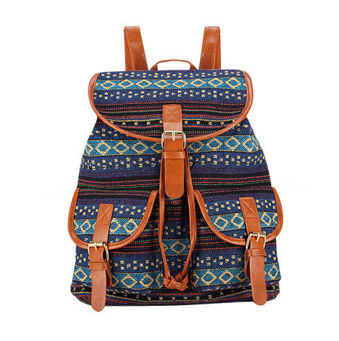 Z-Diamond Swirl Canvas Backpack-SOLD-SOLD-Daring Diva Australia