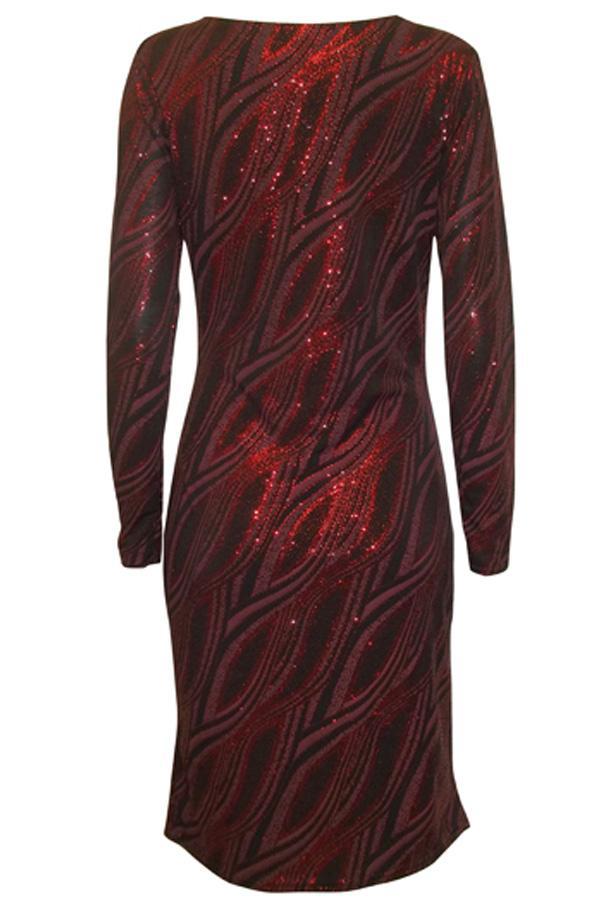 Cowl Neck Glitter Wave Midi Dress-SOLD-SOLD-Daring Diva Australia