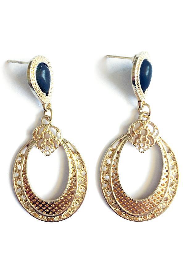 Hollow Out Drop Earrings-Jewellery-Jewellery-Blue-Daring Diva Australia, jewellery, jewelry, rings, earrings, necklaces, bracelet, bangles, choker, fashion jewellery, accessories, gold jewelry, silver jewellery, cheap jewellery, jewellery stores, imitation jewellery, fashion earrings, fashion rings, fashion necklace, costume jewellery