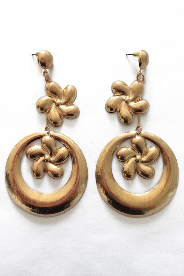 Flower Hoop Drop Earrings-Jewellery-Jewellery-Daring Diva Australia, jewellery, jewelry, rings, earrings, necklaces, bracelet, bangles, choker, fashion jewellery, accessories, gold jewelry, silver jewellery, cheap jewellery, jewellery stores, imitation jewellery, fashion earrings, fashion rings, fashion necklace, costume jewellery, women’s jewellery, earrings for women, gold necklace for women, gold ring for women, women ring, silver necklace for women, silver ring for women, drop earrings, flower earrings