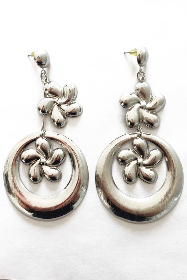 Flower Hoop Drop Earrings-Jewellery-Jewellery-Daring Diva Australia, jewellery, jewelry, rings, earrings, necklaces, bracelet, bangles, choker, fashion jewellery, accessories, gold jewelry, silver jewellery, cheap jewellery, jewellery stores, imitation jewellery, fashion earrings, fashion rings, fashion necklace, costume jewellery, women’s jewellery, earrings for women, gold necklace for women, gold ring for women, women ring, silver necklace for women, silver ring for women