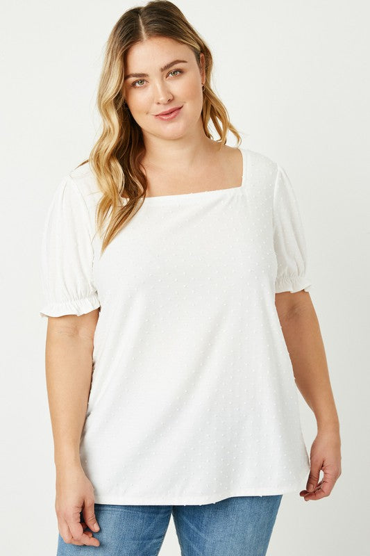 Swiss Dot Knit Top