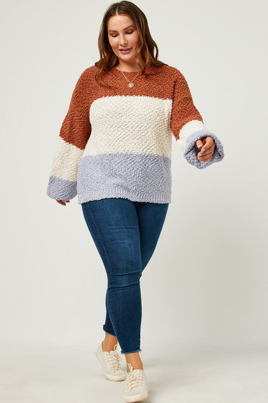 Popcorn Pullover Sweater