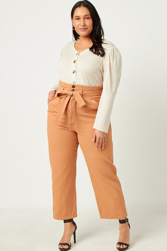 Pleated Pants With Belt