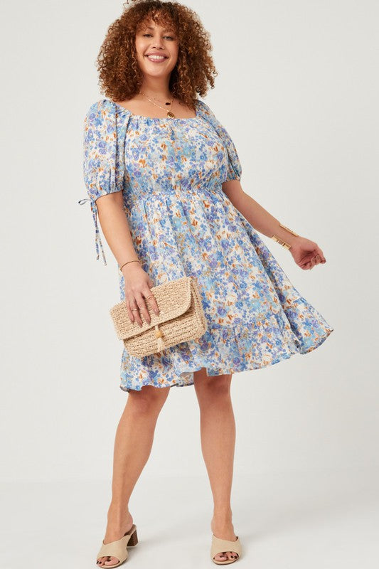 Floral Smocked Back Dress