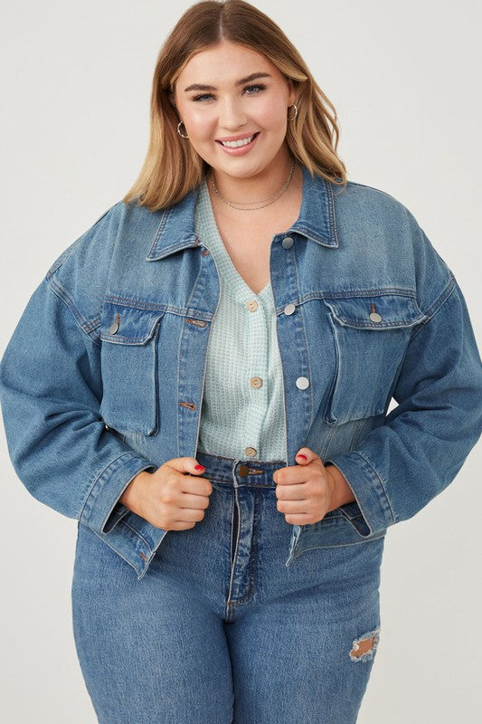 Cargo Washed Denim Jacket