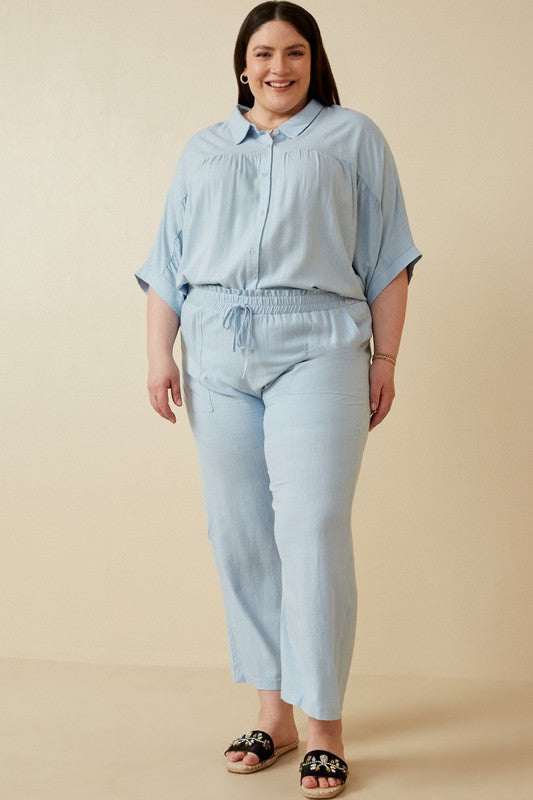 Wide Leg Paperbag Pants