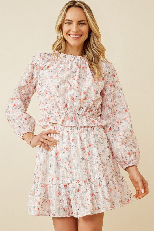 Floral Cinch Waist Top