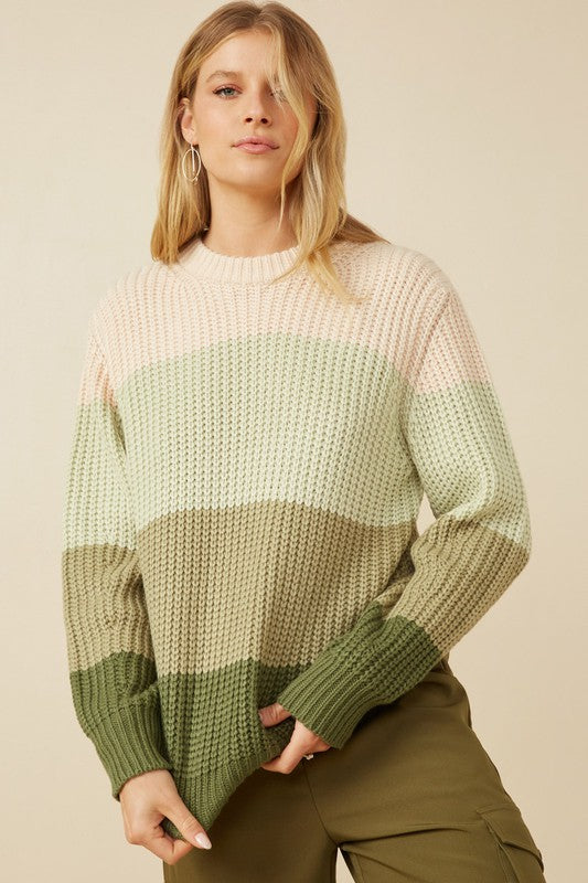 Gauge Mock Neck Sweater