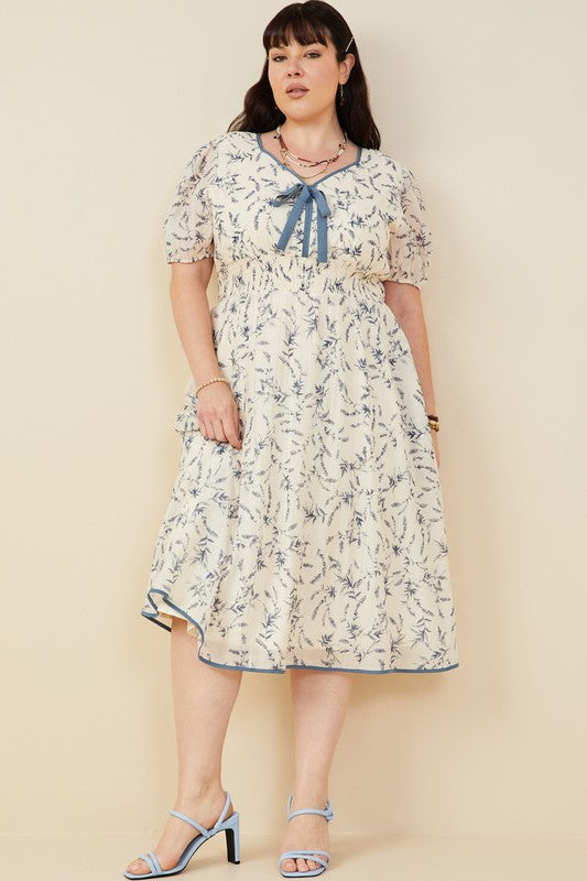 Smocked Waist Floral Dress