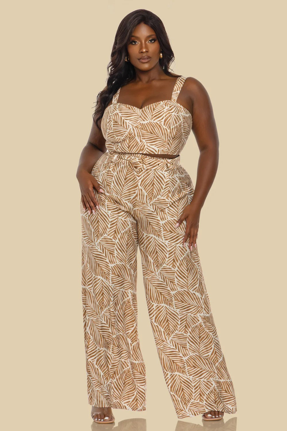 Bustier Top & Wide Pants Set