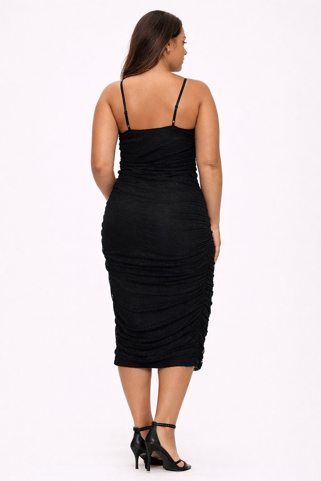 Salena Ruched Lace Dress