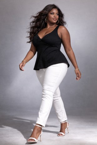 Plus Size Twist Front Tank Top