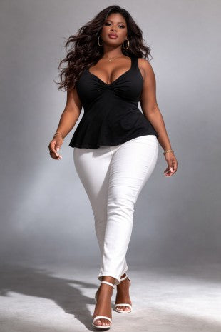 Plus Size Twist Front Tank Top