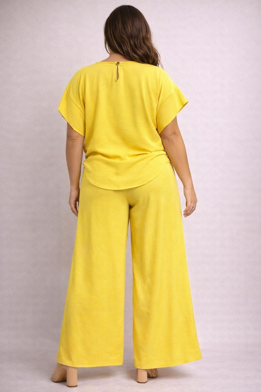 Belted Top & Wide Pants Set