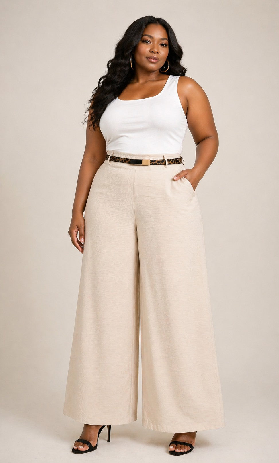 Tamika Belted Wide Leg Pants