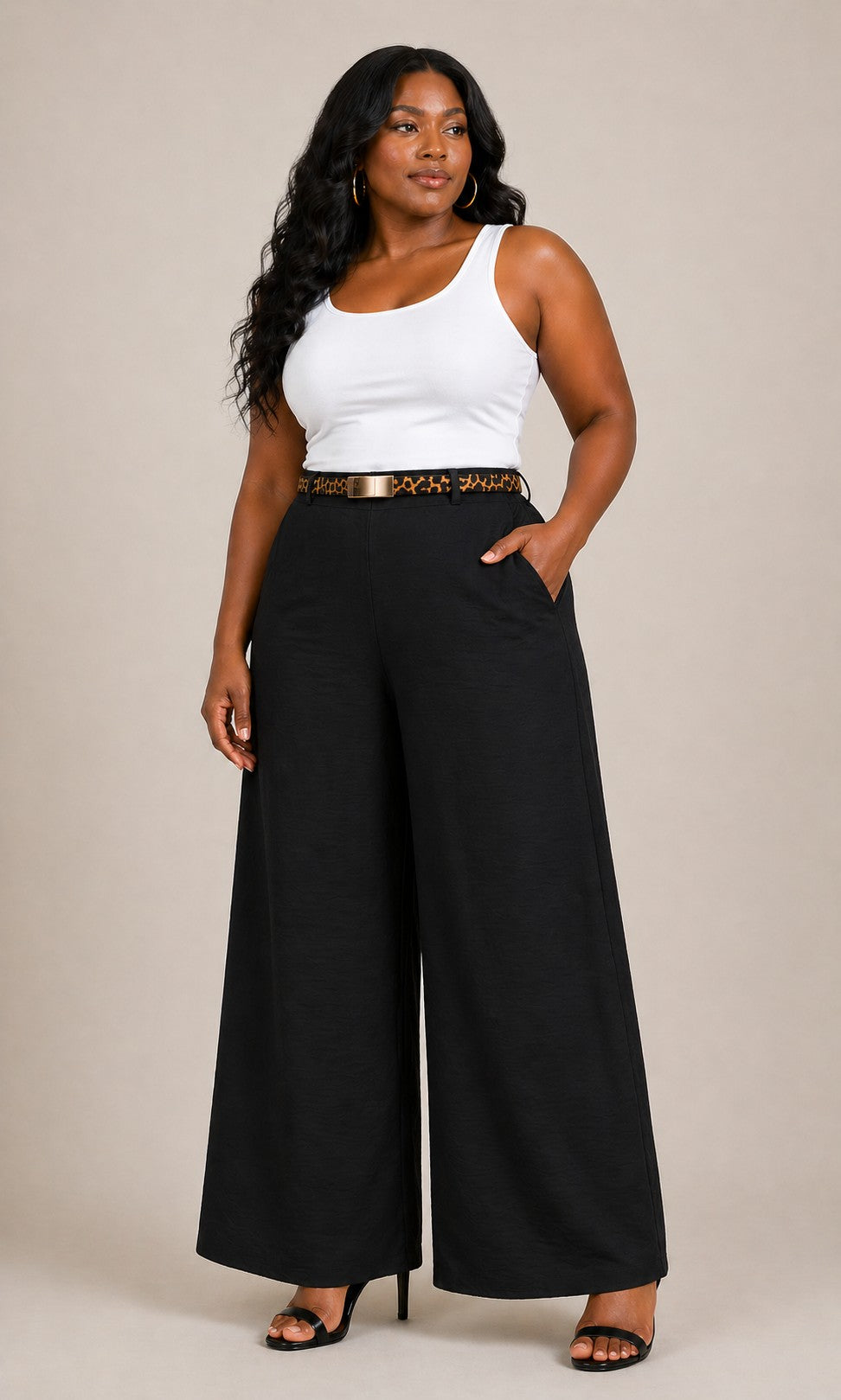 Tamika Belted Wide Leg Pants
