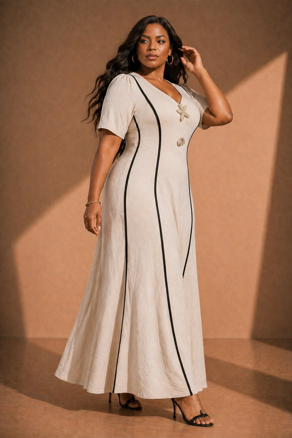 Starfish V Neck Maxi Dress