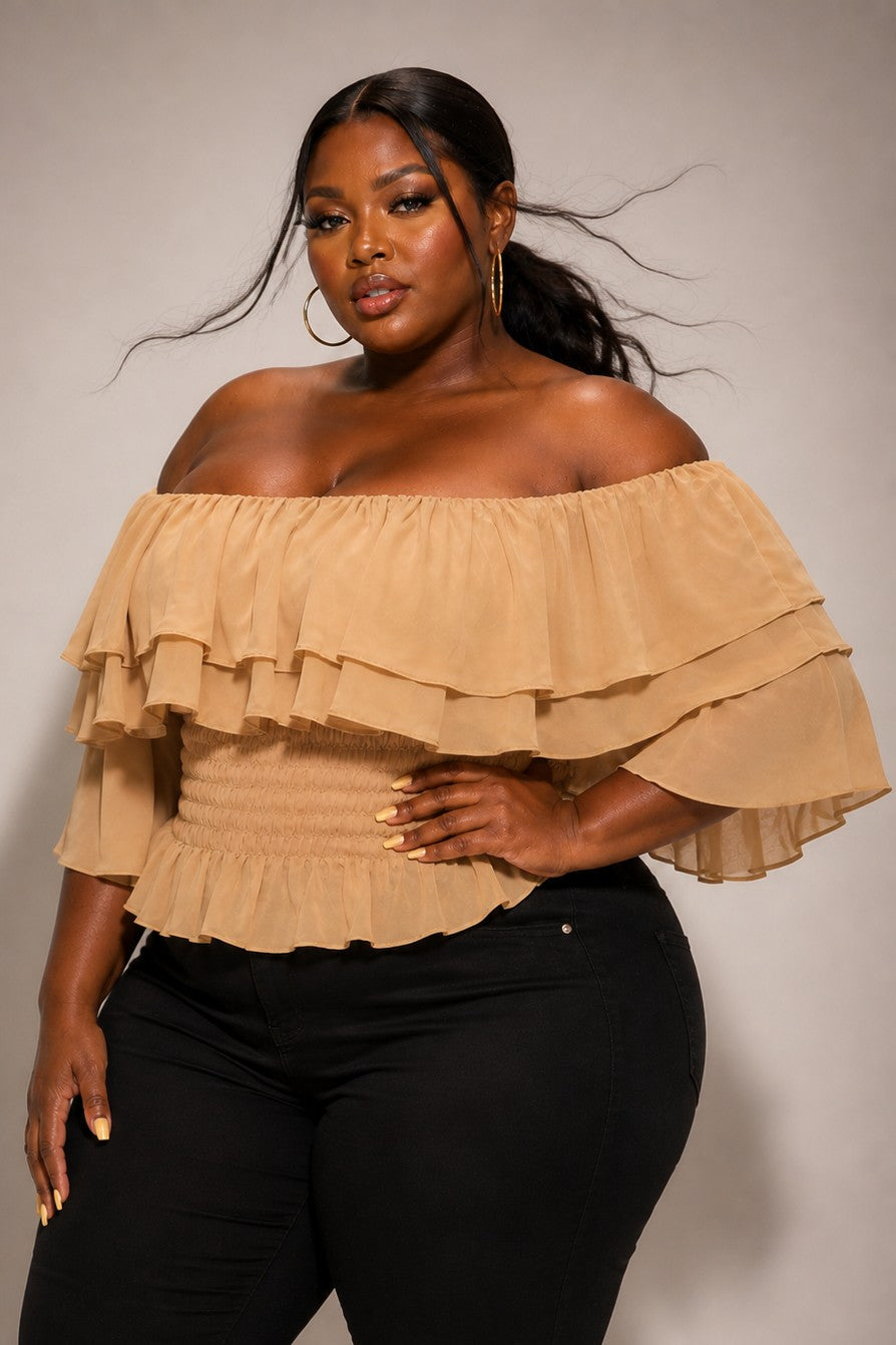 Off Shoulder Ruffle Top