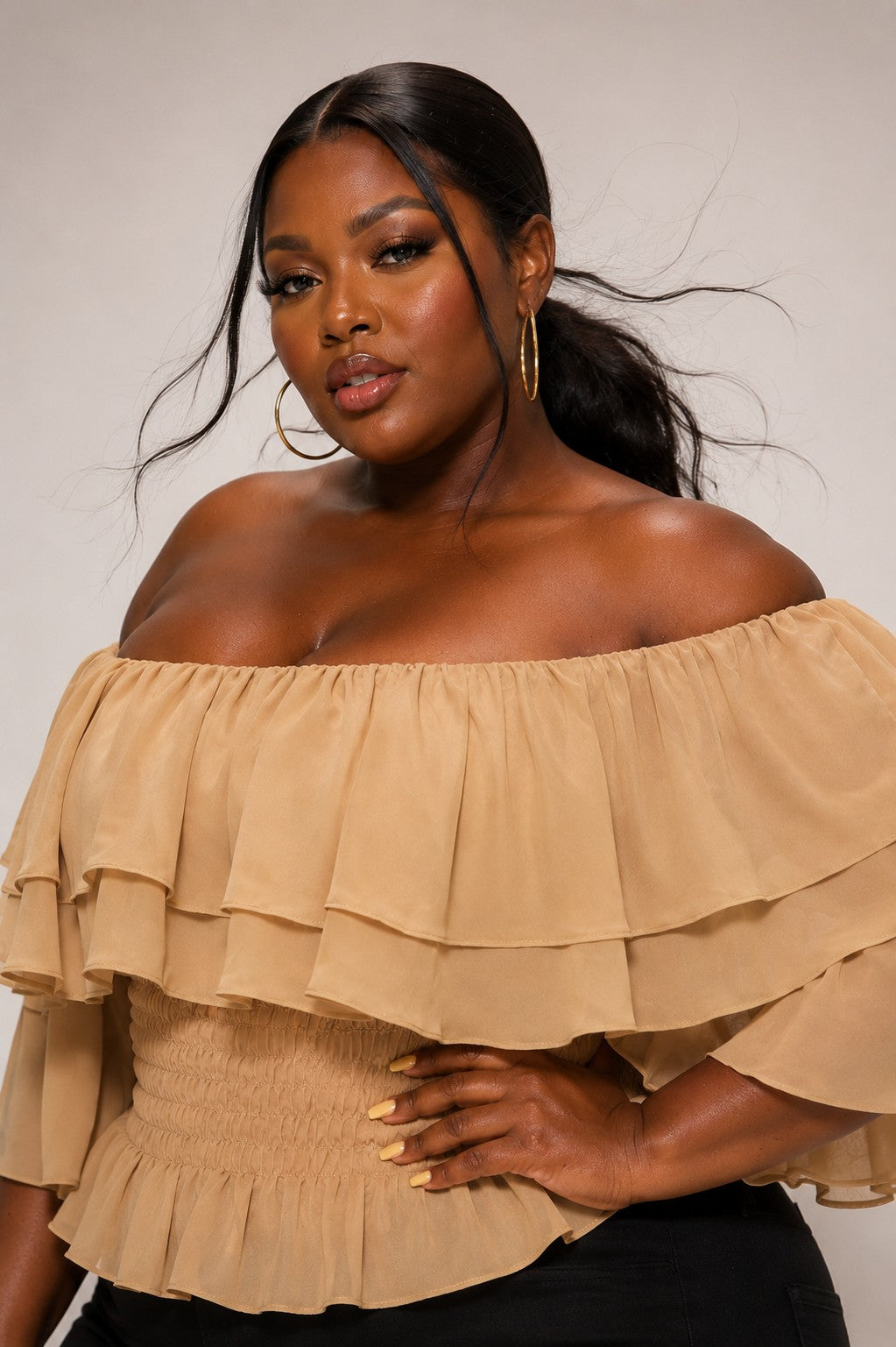 Off Shoulder Ruffle Top