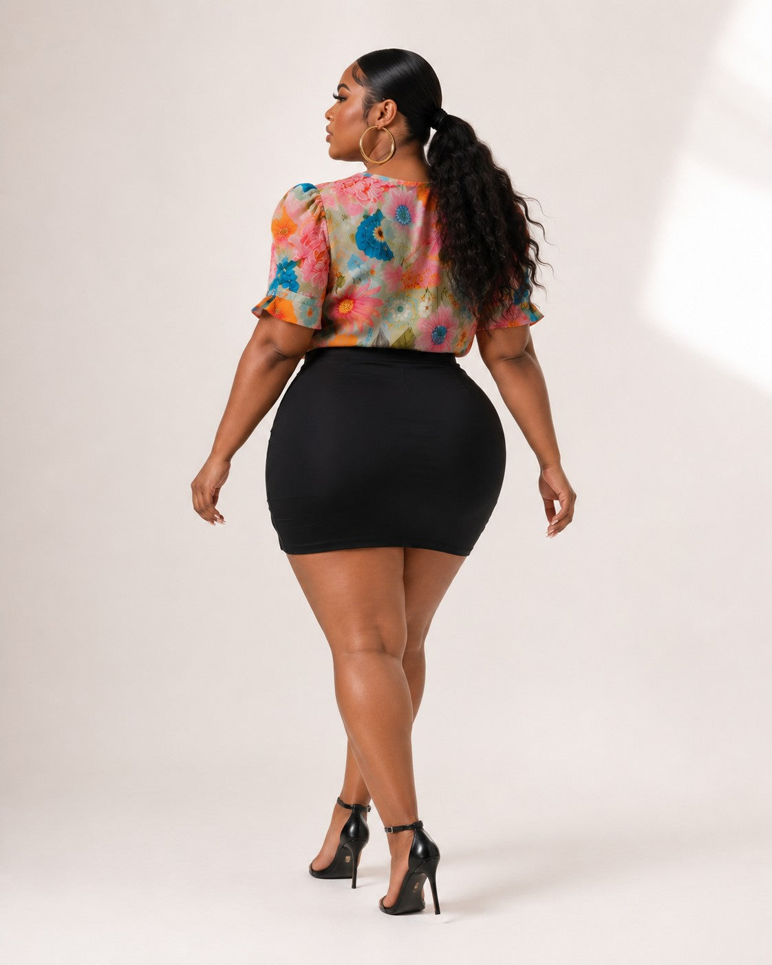 V Neck Floral Top