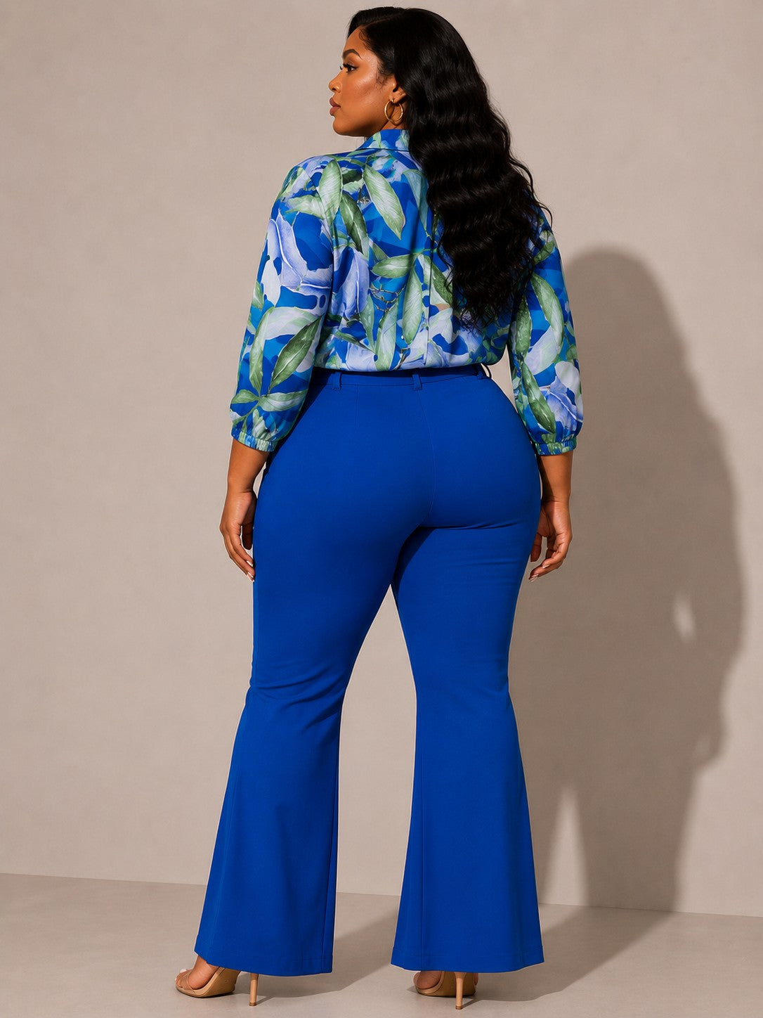 Tropical Print Button Down Shirt