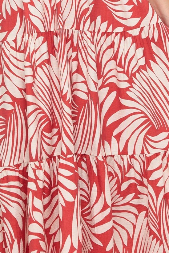 Tropical Print Maxi Dress