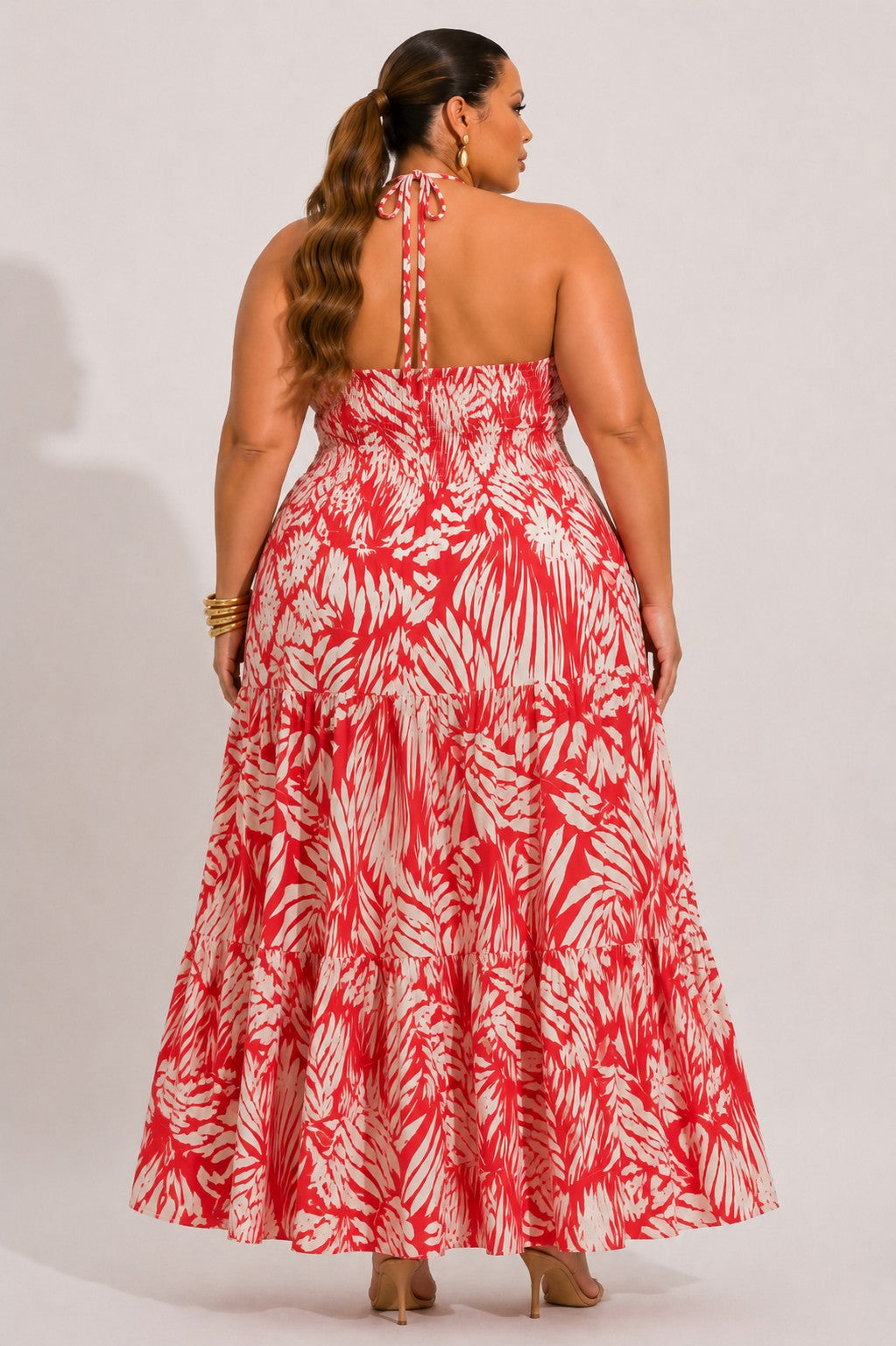 Tropical Print Maxi Dress