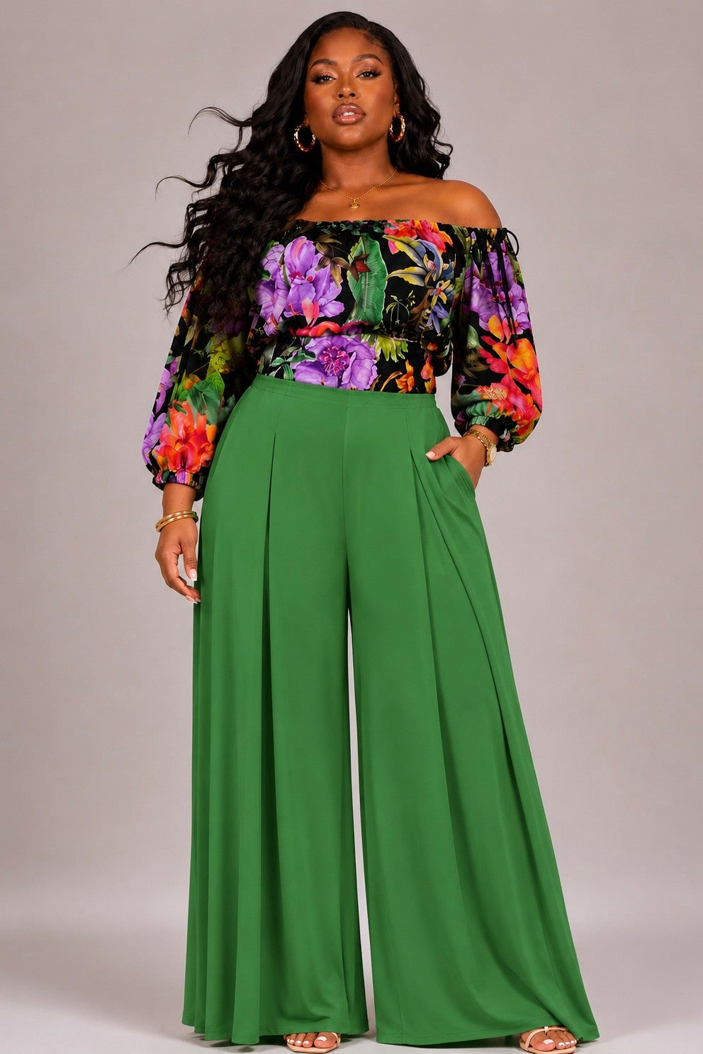 Floral Print Off Shoulder Top