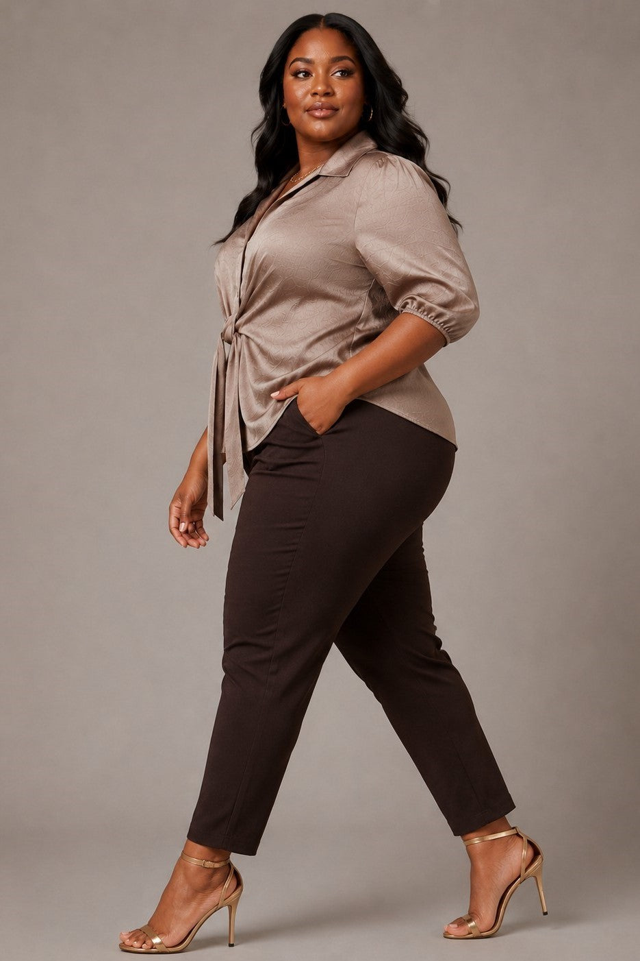 Marika Front Tie Blouse