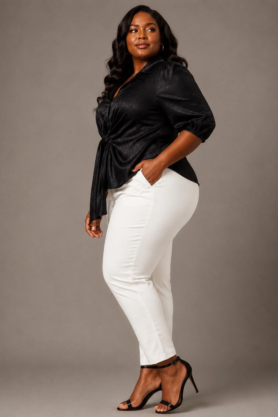 Marika Front Tie Blouse