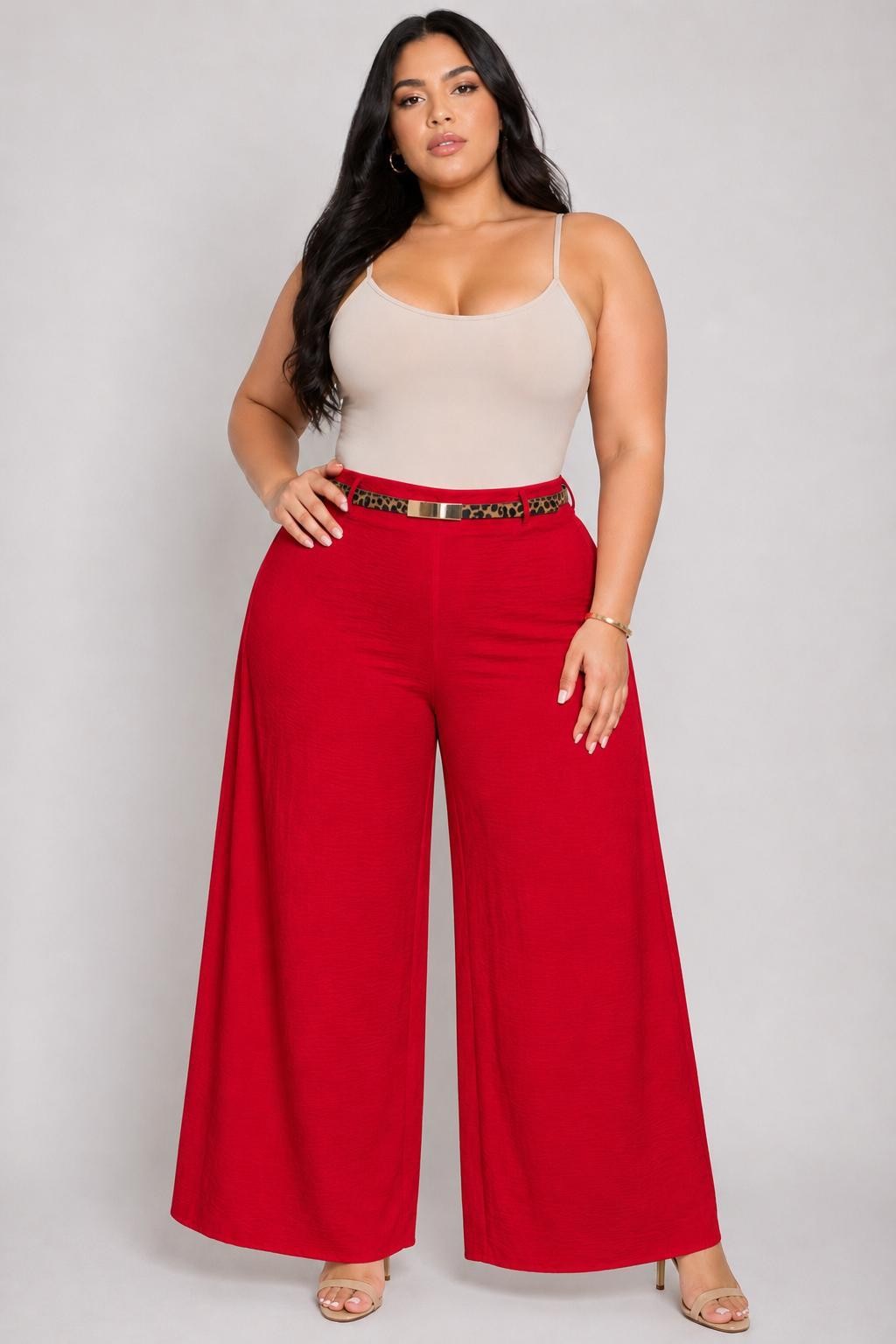 Tamika Belted Wide Leg Pants