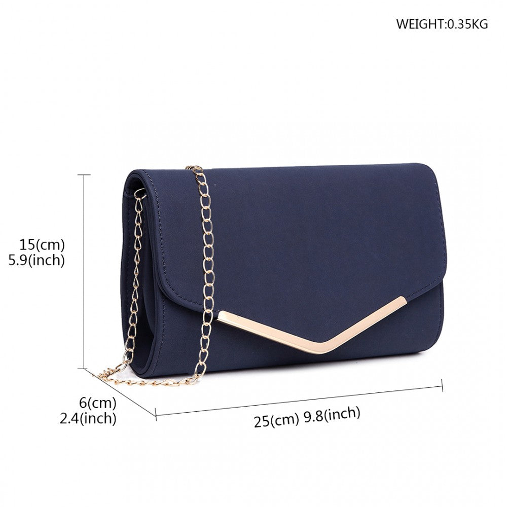 LEATHER ENVELOPE CLUTCH