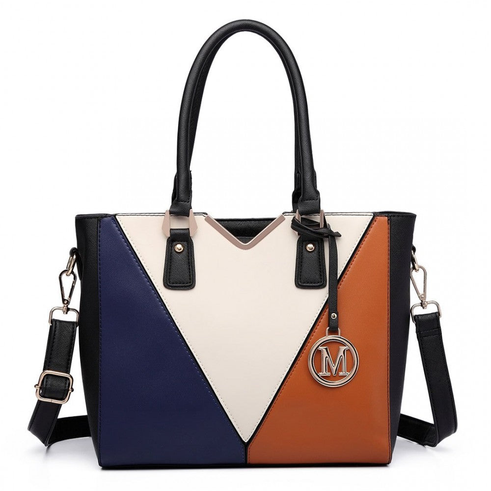 V-SHAPE MULTICOLOUR TOTE BAG