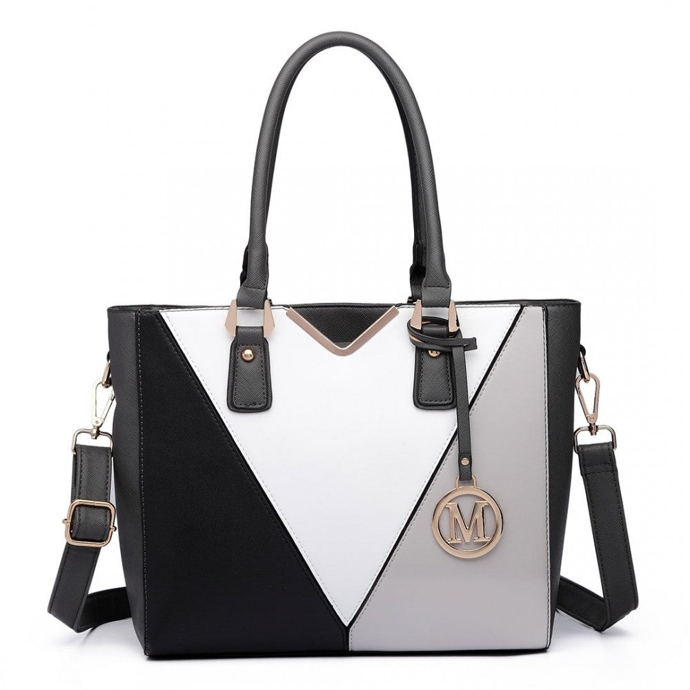 V-SHAPE MULTICOLOUR TOTE BAG