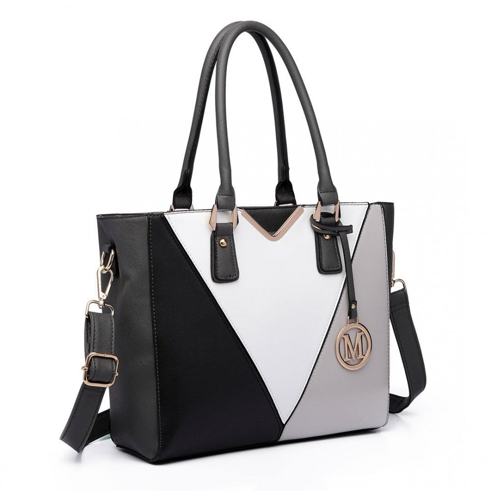 V-SHAPE MULTICOLOUR TOTE BAG