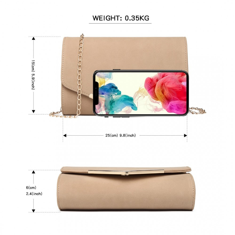 LEATHER ENVELOPE CLUTCH